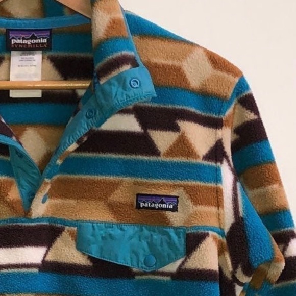 SOLD!!  M Rare Patagonia Pullover Synchilla Tribal Native Southwestern jacket - Picture 5 of 5